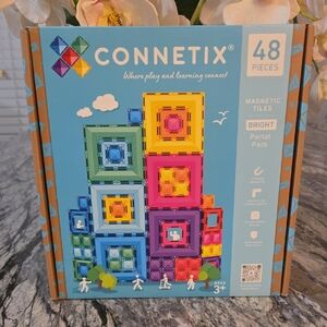 48-Piece Bright Magnetic Tiles Set